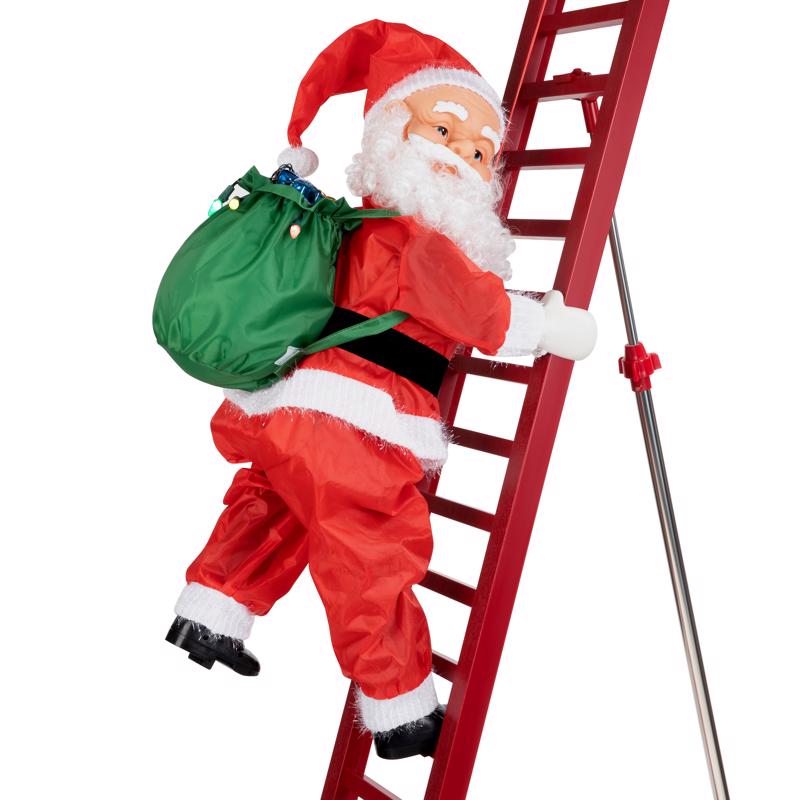 Mr. Christmas LED Multi Climbing Santa 10 ft. Yard Decor