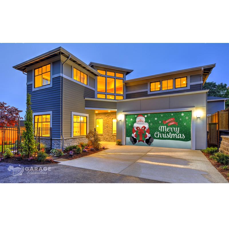 Garage Celebrations Have a Very Merry Christmas 7 ft. x 16 ft. Garage Door Cover