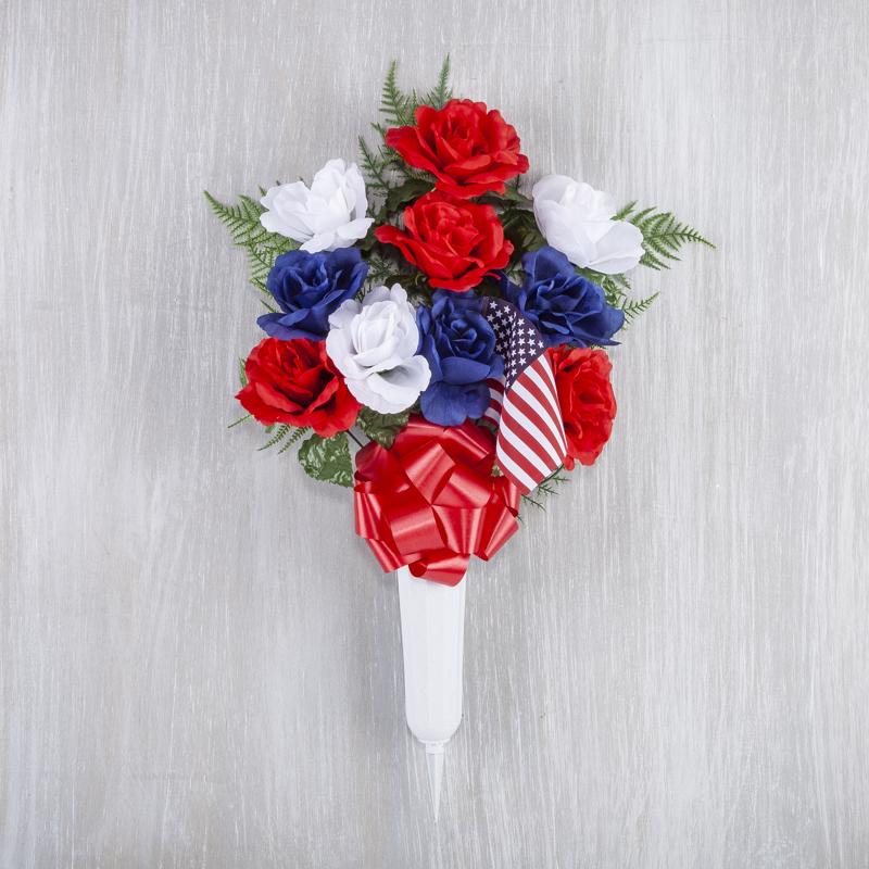 Gerson American Flag Porch Decor 1 pc, Pack of 12