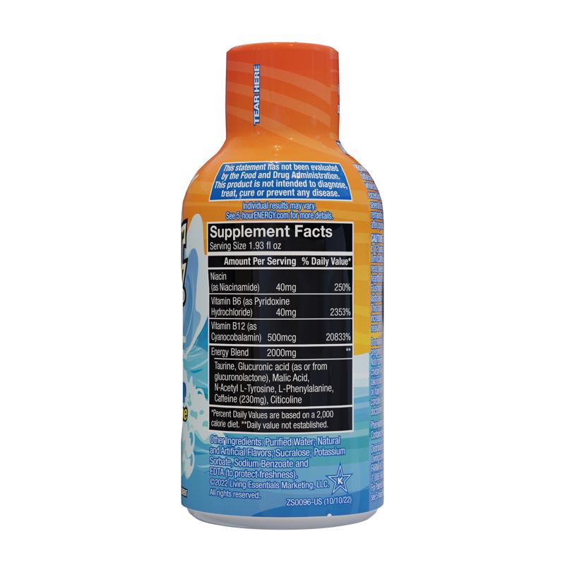 5-hour Energy Tidal Twsit Sugar Free Tidal Twist Energy Shot 1.9 oz, Pack of 12