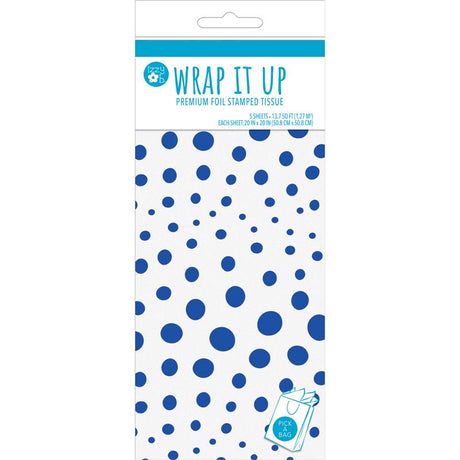 Paper Images Blue Fuchsia Tissue Paper, Pack of 6