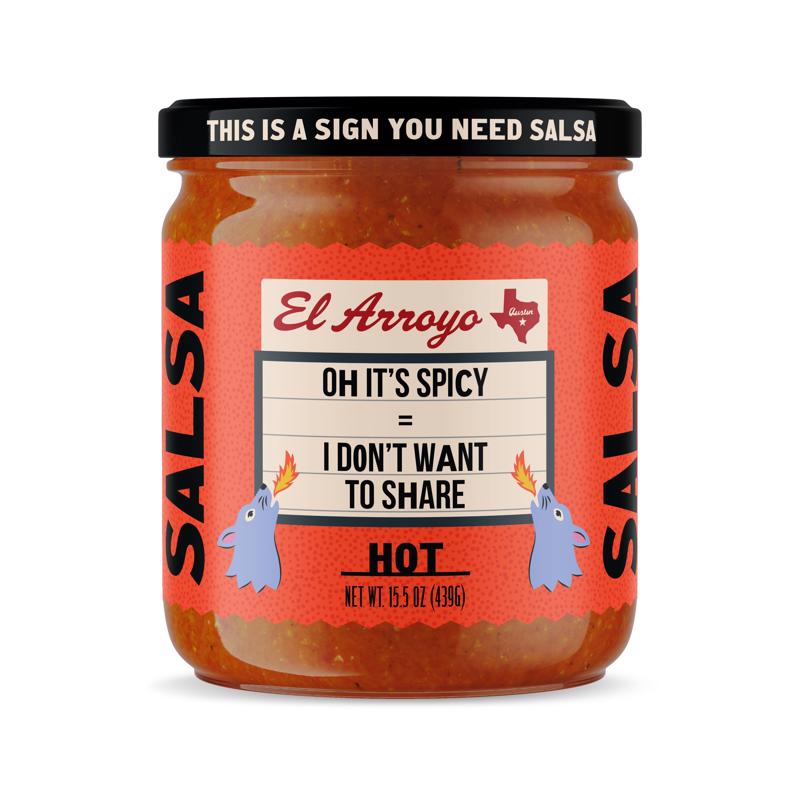 El Arroyo Hot Salsa 15.5 oz Jar, Pack of 6