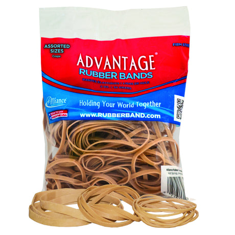 Alliance Rubber Advantage Assorted Sizes Rubber Bands 2 oz, Pack of 9