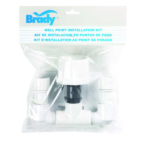 Brady PVC White 1 1/4  2 in. Well Point Installation Kit
