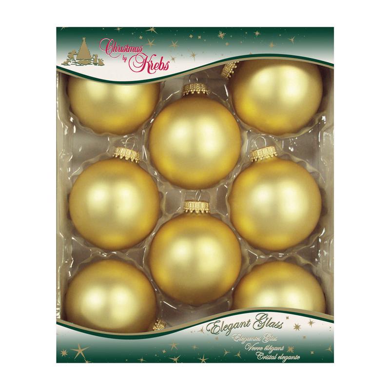 Christmas by Krebs Gold Velvet Ball Ornaments, Pack of 12