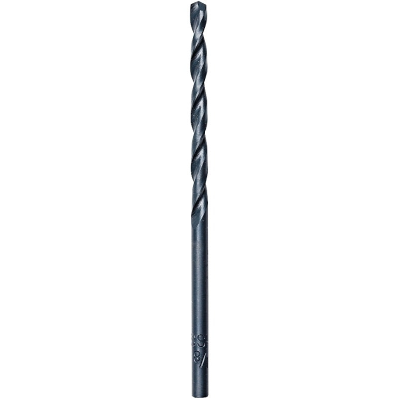 Milwaukee 48-89-2718 Jobber Drill Bit, 3/16 in Dia, 3-1/2 in OAL, Parabolic Flute, 3/16 in Dia Shank, Round Shank