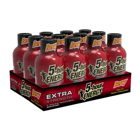 5-hour Energy Extra Strength Sugar Free Berry Energy Shot 1.93 oz, Pack of 12