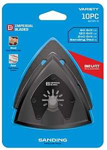 Imperial Blades ONE FIT IBOTSPV-10 Oscillating Multi-Tool Sanding Variety Pack, 60, 120, 240 Grit, Coarse, Medium, Fine