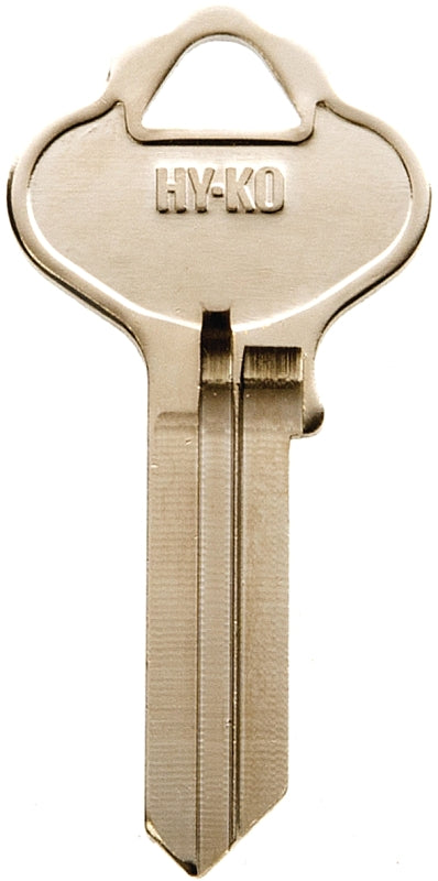 Hy-Ko 11010IN18 Key Blank, Brass, Nickel, For: Ilco Cabinet, House Locks and Padlocks, Pack of 10