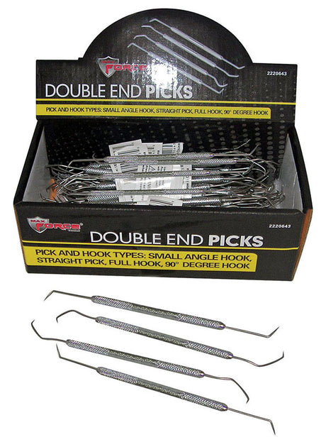 Diamond Visions Max Force Tools Double Ended Picks Stainless Steel 1 pk, Pack of 80