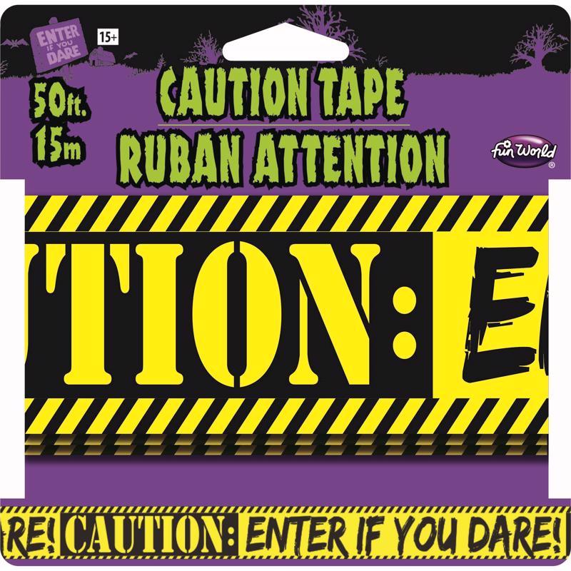 Fun World 3 in. Caution Tape Halloween Decor, Pack of 24