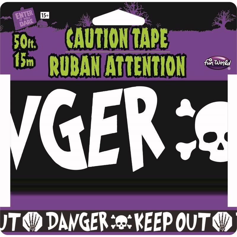 Fun World 3 in. Caution Tape Halloween Decor, Pack of 24