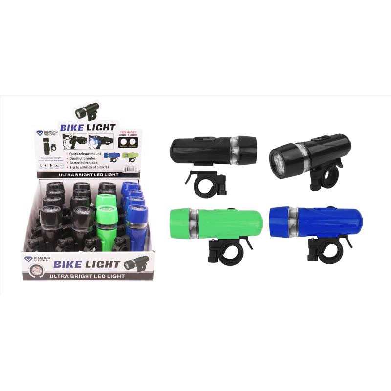 Diamond Visions Bicycle LED Flashlight Plastic 1 pk, Pack of 16