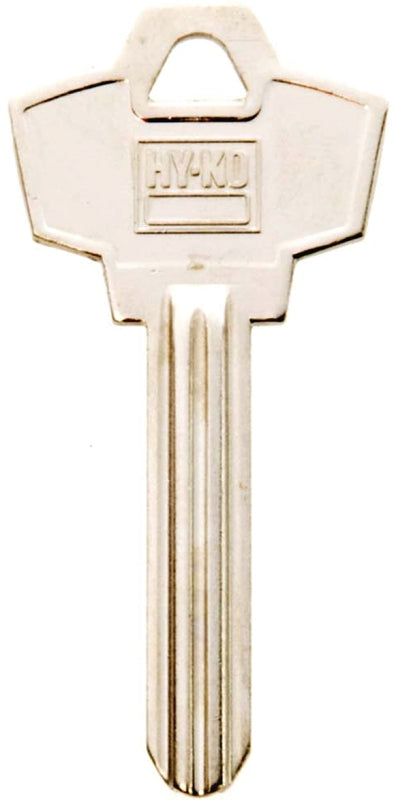 Hy-Ko 11010SC22 Key Blank, Brass, Nickel, For: Schlage Cabinet, House Locks and Padlocks, SC22 Key Number, Pack of 10