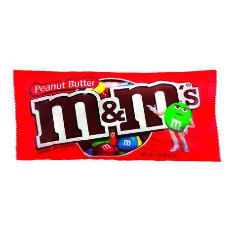 M&M's Peanut Butter Chocolate Candies 1.63 oz, Pack of 24