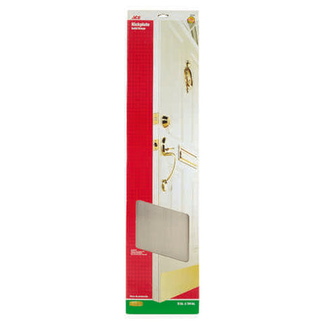 Ace 8 in. H X 34 in. L Brass Brass Kickplate