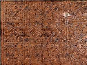Fasade D6018 Backsplash Panel, 24 in L, 18 in W, Moonstone Copper, Pack of 5