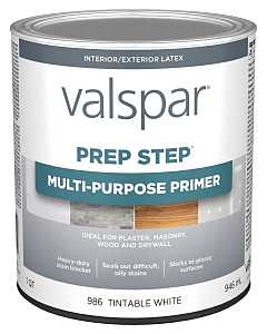 Valspar Prep Step 986 Series 044.0000986.005 Multi-Purpose Primer, Tintable White, 1 qt, Pack of 4
