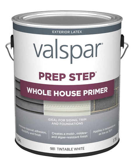 Valspar 044.0000981.007 Primer, 400 sq-ft/gal Coverage Area, White, 1 gal, Pail, Pack of 4