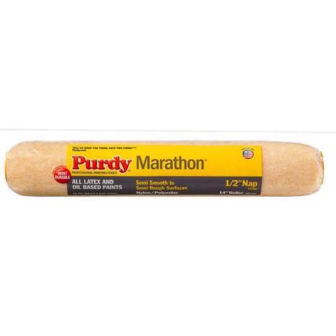 Purdy Marathon Nylon/Polyester 14 in. W X 1/2 in. Paint Roller Cover 1 pk, Pack of 6