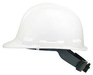 Safety Works SWX00346 Hard Hat, White, 4-Point Textile Suspension, HDPE Shell, Class: E, Wheel Ratchet Adjustment Type