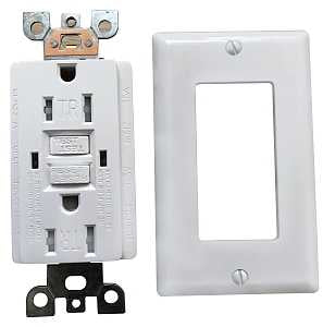 Genmax TR15WST GFCI Receptacle/Outlet, 15 A, White
