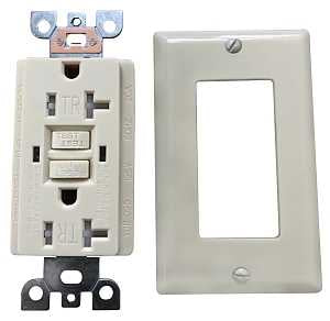 Genmax TR20VST GFCI Outlet, 20 A, Ivory
