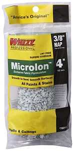 Whizz 78011 Mini Roller Cover, 3/8 in Thick Nap, 4 in L, Microlon Cover, 1/PK