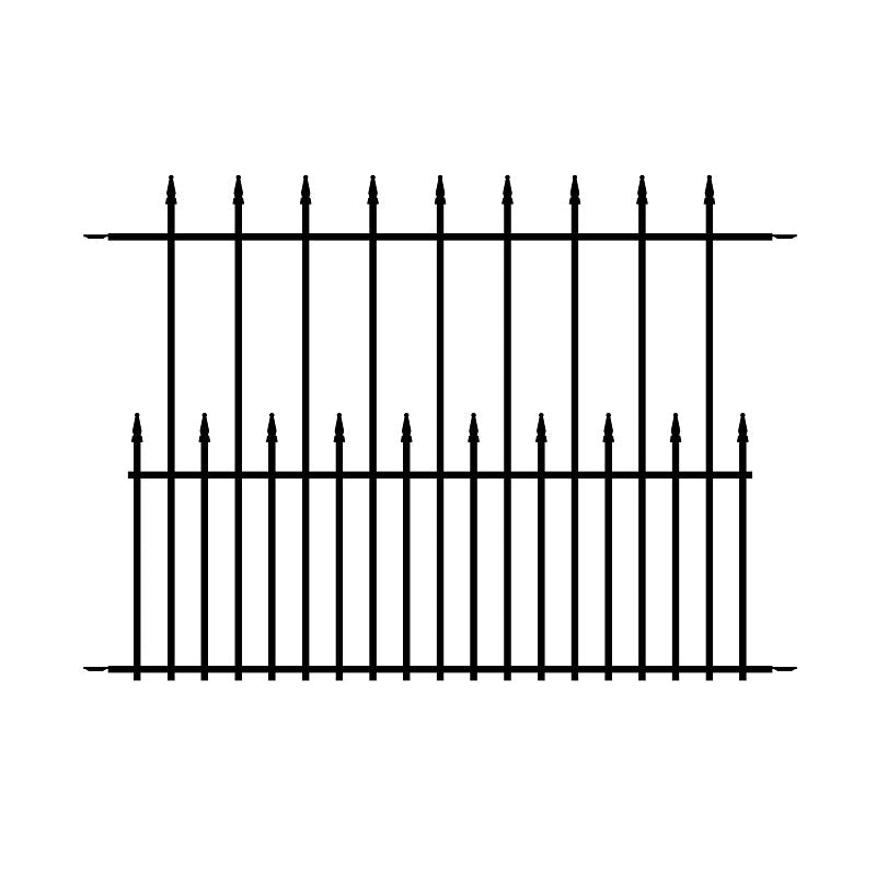 Nuvo Iron TEQF2 Tiger Eye Double Panel, 48 in H, Metal, Black