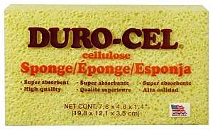 Duro-Cel 03140 Sponge, 8 in L, 5 in W, 1-1/2 in Thick, Cellulose, Yellow