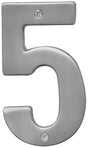 Hy-Ko Prestige Series BR-51SN/5 House Number, Character: 5, 5 in H Character, Nickel Character, Brass, Pack of 3