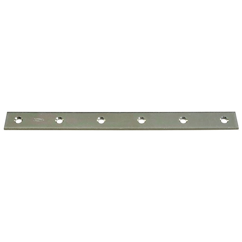 National Hardware N220-335 Mending Brace, 12 in L, 1-1/8 in W, Steel, Zinc, Screw Mounting