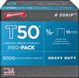 Arrow T50 Series 506IP Staple, For: HT-50A, T50, T55 Stapler, 3/8 in W Crown, 3/8 in L Leg
