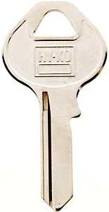 Hy-Ko 11010M5 Key Blank, Brass, Nickel, For: Master Cabinet, House Locks and Padlocks, M5 Key Number, Pack of 10