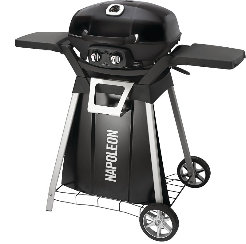 Napoleon TravelQ Series PRO285-STAND Grill Cart, 20-3/4 in OAL, 31-1/4 in OAW, 28 in OAH, Steel/Plastic, Black