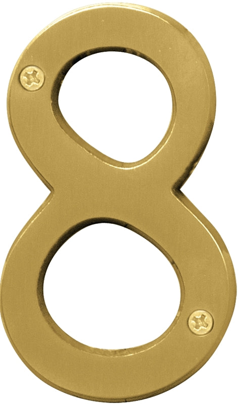 Hy-Ko Prestige Series BR-43BB/8 House Number, 2.938 in W x 6.875 in H Dimensions, Character: 8, 4 in H Character, Pack of 3