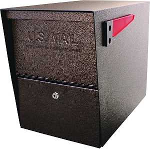 Mail Boss 7208 Packagemaster Series Mailbox, Steel, Bronze, 11-1/4 in W, 21 in D