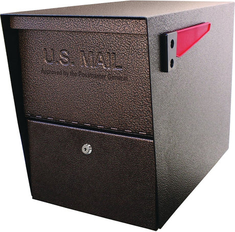 Mail Boss 7208 Packagemaster Series Mailbox, Steel, Bronze, 11-1/4 in W, 21 in D