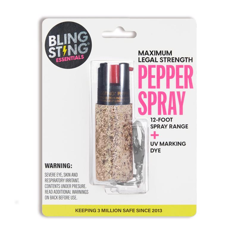 Blingsting Rose Gold Plastic Pepper Spray, Pack of 4