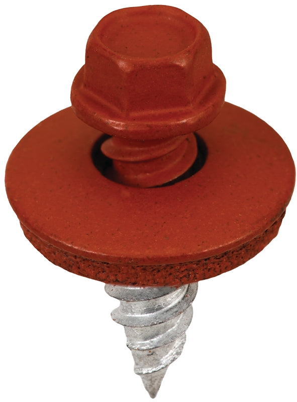 Acorn International SW-SS1234BR250 Stitch Screw, #12 Thread, High-Low Thread, Hex Drive, Barn Red, 250/BAG