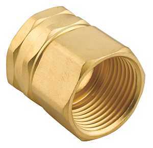 Anderson Metals 754014-10 Short Nut, 5/8 in, Flare, Brass, Pack of 5
