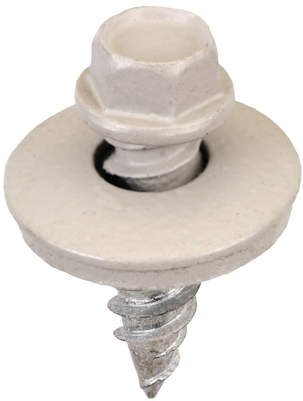 Acorn International SW-SS1234LG250 Stitch Screw, #12 Thread, High-Low Thread, Hex Drive, Light Gray, 250/BAG