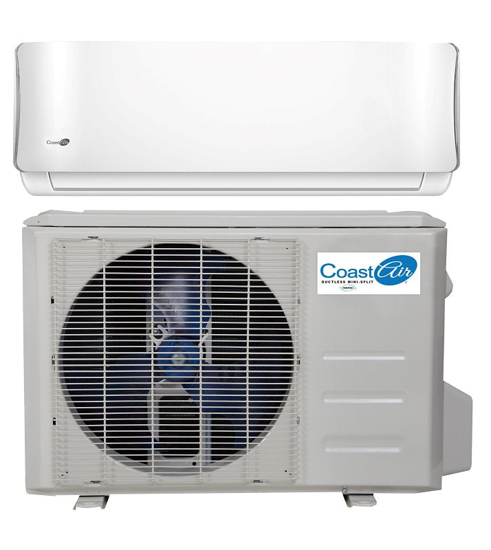 Coast air A-CAD12-0 Mini Split Heat Pump, 115 V, 1 ph, 60 Hz, 12,000 Btu, 22 SEER, 38, 31.5, 23.5 dB