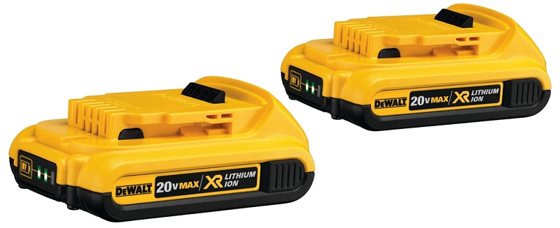 DEWALT DCB203-2 Rechargeable Battery Pack, 20 V Battery, 2 Ah, 2/PK