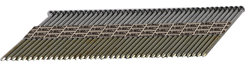 DEWALT DPT-12D120FH Series Framing Nail, Paper Tape Collation, 3-1/4 in L, 30 Gauge, Steel, Bright, 0.12 in Diameter
