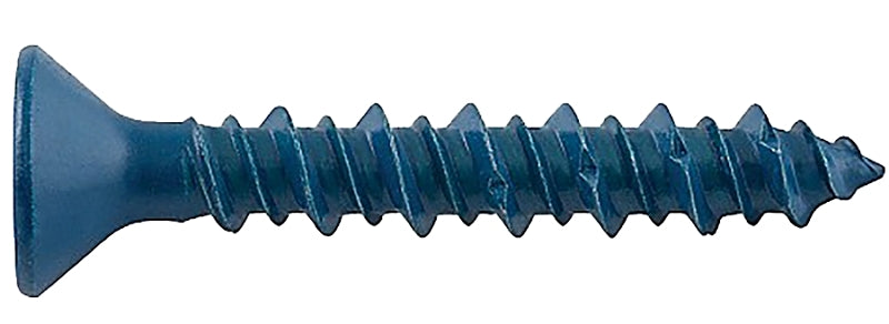 DEWALT UltraCon+ Series DFM12760 Concrete Screw Anchor, 1/4 in Dia, 1-1/4 in L, Carbon Steel, Zinc Stalgard