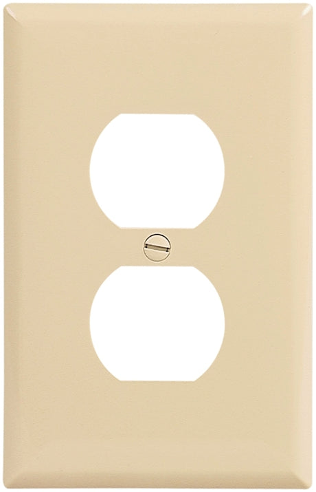 Eaton PJ8V-10-L Wallplate, 1-Gang, Polycarbonate, Ivory
