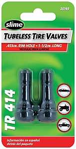 Slime 20149 Tubeless Tire Valve, Rubber, 2 PK, For: TR414 Tires, Pack of 6