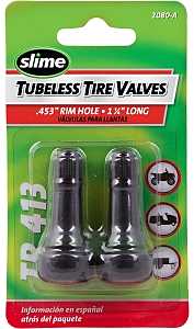 Slime 2080-A Tubeless Tire Valve, Rubber, 2 PK, For: TR413 Tires, Pack of 6
