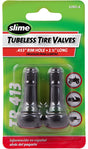 Slime 2080-A Tubeless Tire Valve, Rubber, 2 PK, For: TR413 Tires, Pack of 6